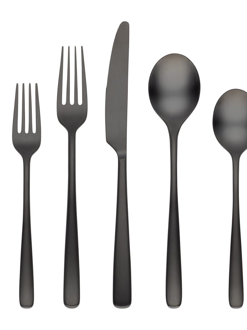 Rise Black 20-Piece Flatware Set